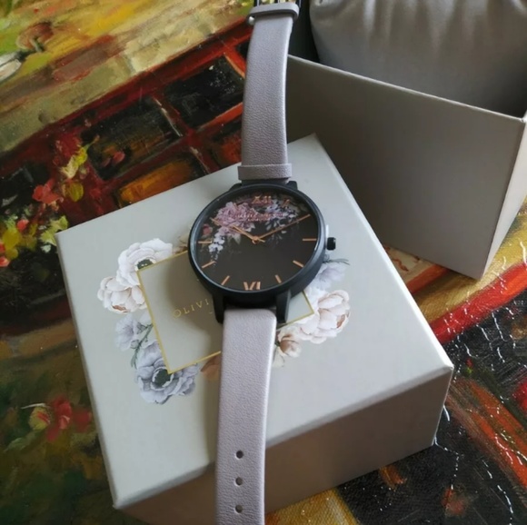 Olivia Burton Lilac Black Floral Women's watch - Picture 2 of 6